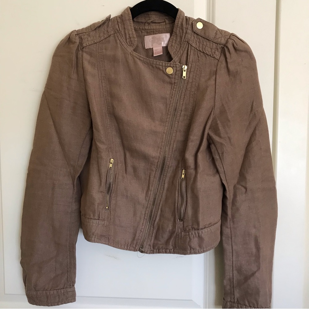 - Hi&M cropped biker jacket